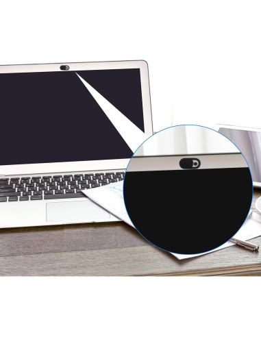 50 Cubiertas de Webcam Larrel Negra para Privacidad y Seguridad