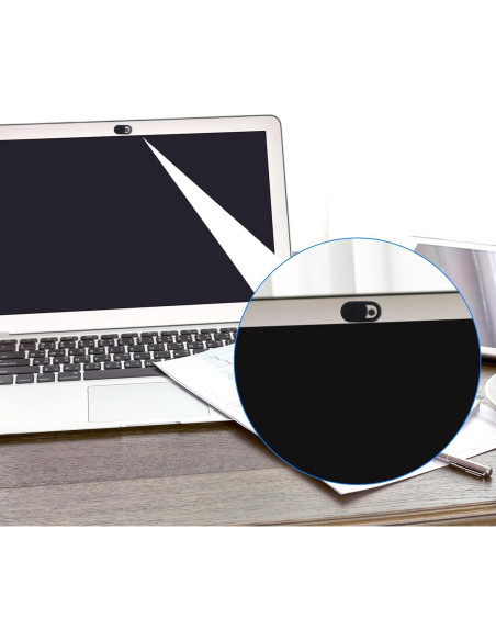 50 Cubiertas de Webcam Larrel Negra para Privacidad y Seguridad