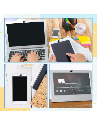 50 Cubiertas de Webcam Larrel Negra para Privacidad y Seguridad