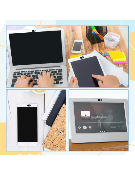 50 Cubiertas de Webcam Larrel Negra para Privacidad y Seguridad