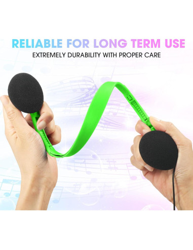 20 Auriculares Escolares Coloridos Chumia 3.5mm Ajustables