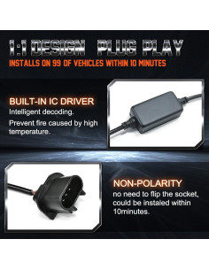 Luces H13 9008 para Ram 1500 2006-2012 - Paquete de 4 2