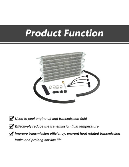 Enfriador de Aceite MAGQOO Universal 8 Filas 39.37x25.4 cm