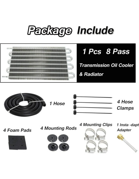 Enfriador de Aceite MAGQOO Universal 8 Filas 39.37x25.4 cm