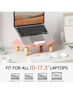Soporte para Laptop Ajustable AFOOYO Nube Rosa 10-17.3" 2