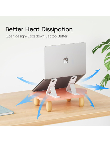 Soporte para Laptop Ajustable AFOOYO Nube Rosa 10-17.3"