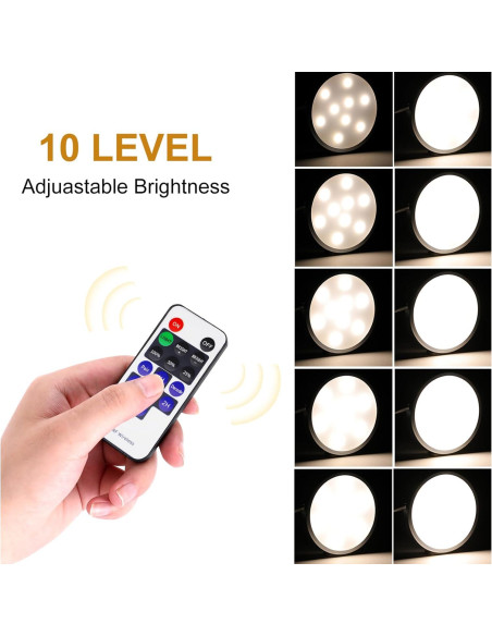 AIBOO Luz LED Bajo Gabinete 6 Piezas 4000K Regulable