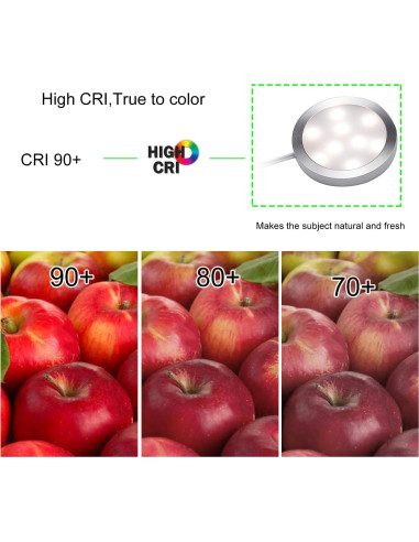 AIBOO Luz LED Bajo Gabinete 6 Piezas 4000K Regulable