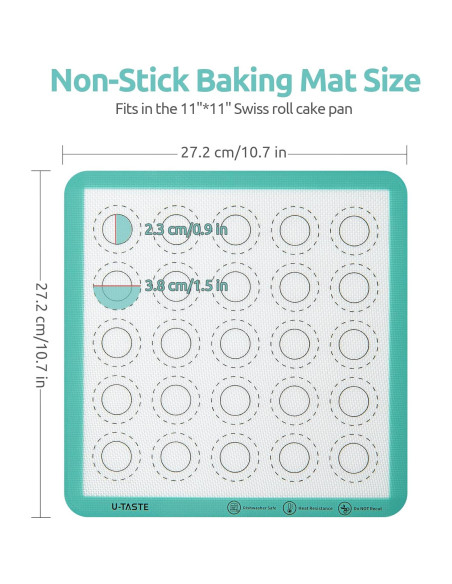 Mat de Silicona Antiadherente U-Taste 28x28cm Resistente al Calor