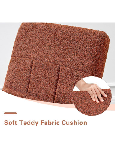 Silla Mecedora Reclinable VECELO con Reposapiés - Marrón Oscuro