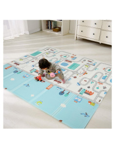 Alfombra de Juego Impermeable BAMMAX 178x198 cm Coches