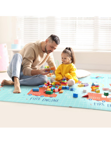 Alfombra de Juego Impermeable BAMMAX 178x198 cm Coches