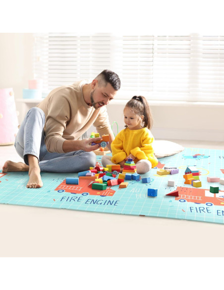 Alfombra de Juego Impermeable BAMMAX 178x198 cm Coches