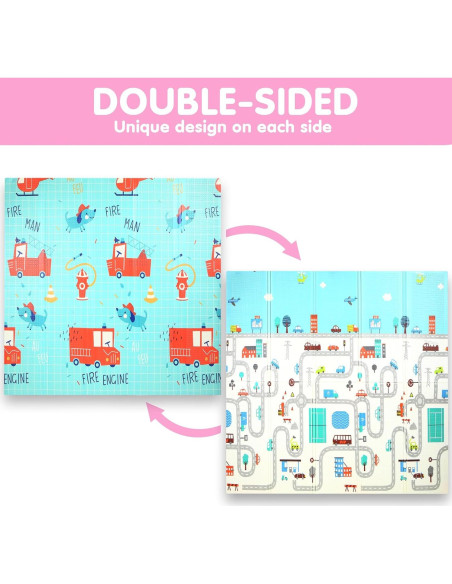 Alfombra de Juego Impermeable BAMMAX 178x198 cm Coches