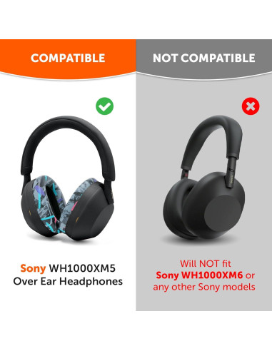 Almohadillas de Reemplazo Wicked Cushions para Sony XM5 - Negro