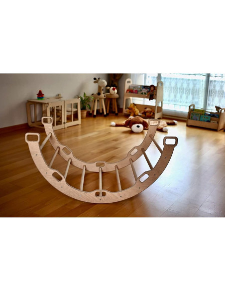 Arco de Escalada KIDODIDO de Madera con 2 Rampas - Parque Infantil