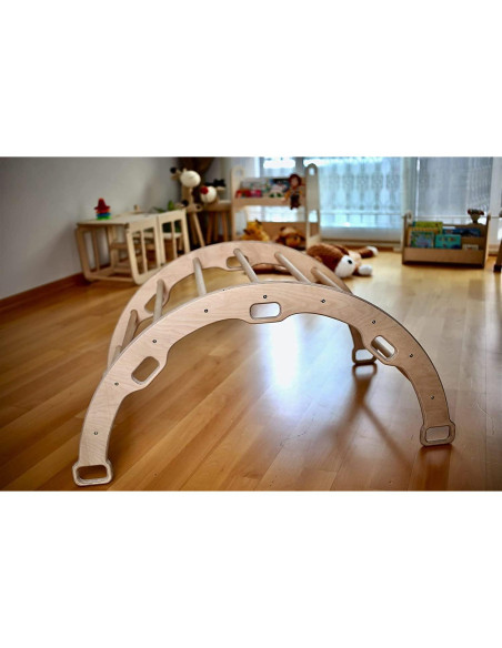 Arco de Escalada KIDODIDO de Madera con 2 Rampas - Parque Infantil