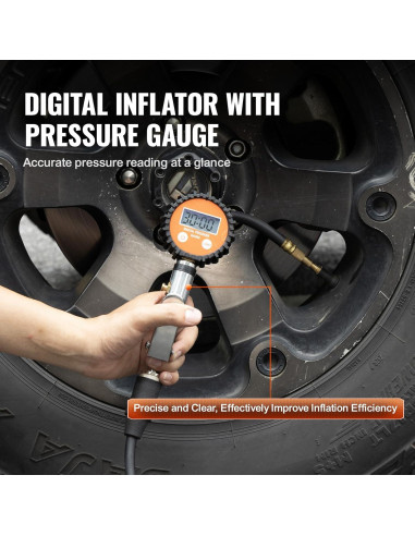 Compresor de Aire VEVOR 12V 150PSI con Tanque 6L y Manómetro