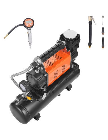 Compresor de Aire VEVOR 12V 150PSI con Tanque 6L y Manómetro