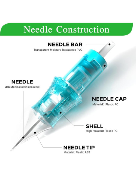 Agujas de Cartucho Vetar Tattoo Jconly - Paquete de 20 Piezas