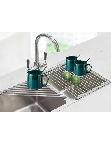 Escurridor de Platos Plegable Triangular ALIMART Acero Inoxidable