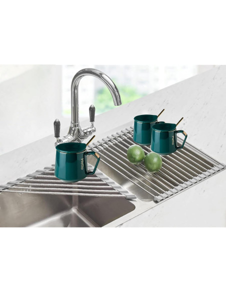 Escurridor de Platos Plegable Triangular ALIMART Acero Inoxidable