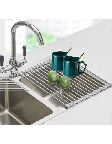 Escurridor de Platos Plegable Triangular ALIMART Acero Inoxidable