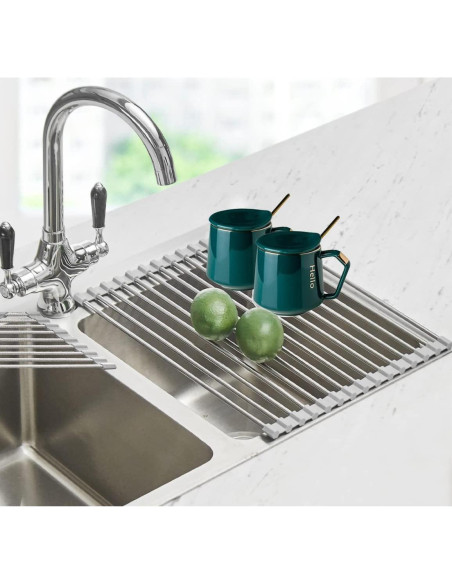 Escurridor de Platos Plegable Triangular ALIMART Acero Inoxidable