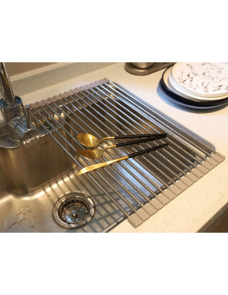 Escurridor de Platos Plegable Triangular ALIMART Acero Inoxidable