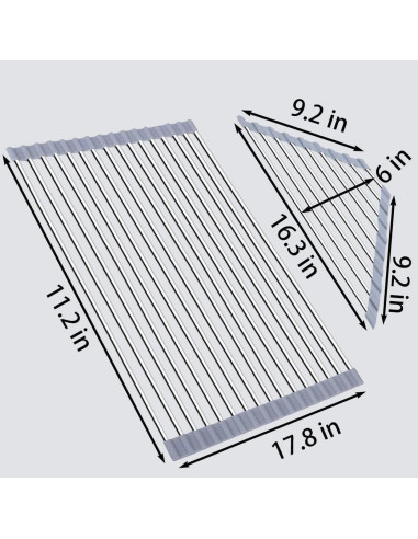 Escurridor de Platos Plegable Triangular ALIMART Acero Inoxidable