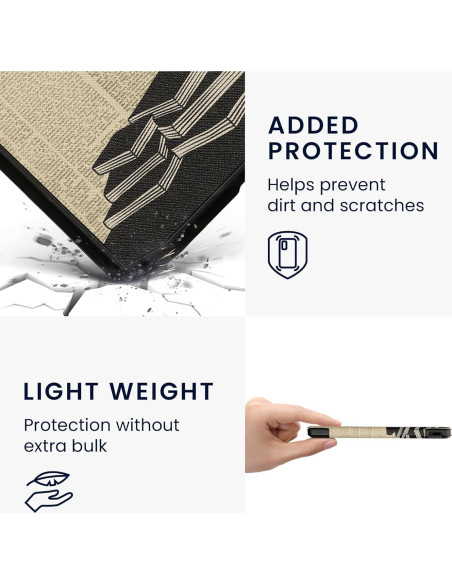 Funda kwmobile para eReader Pocketbook y Vivlio - Chica y Libros