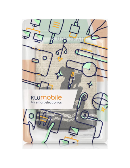 Funda kwmobile para eReader Pocketbook y Vivlio - Chica y Libros