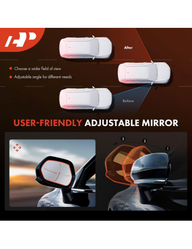 Espejo Retrovisor Lateral Eléctrico A-Premium Toyota Corolla 2014-2019