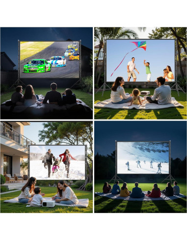 Pantalla de proyector 200" Towond HD Doble Cara 16:9 Portátil