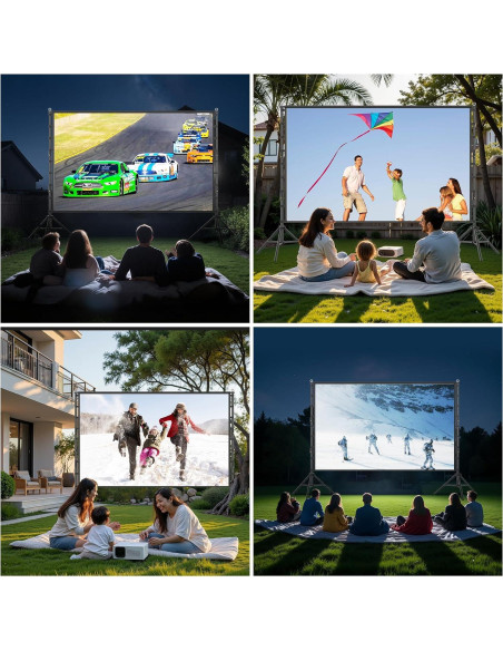 Pantalla de proyector 200" Towond HD Doble Cara 16:9 Portátil