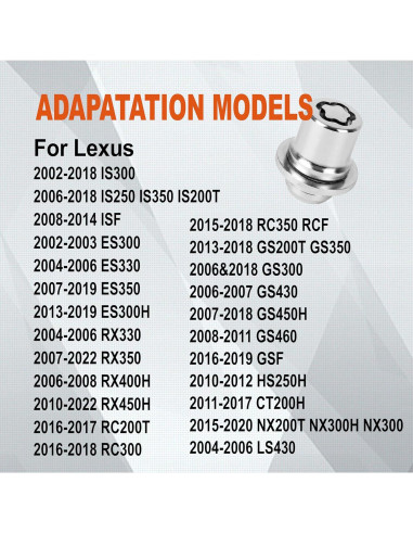 Juego de Tuercas de Bloqueo de Rueda Antirrobo DPHXF M12x1.5