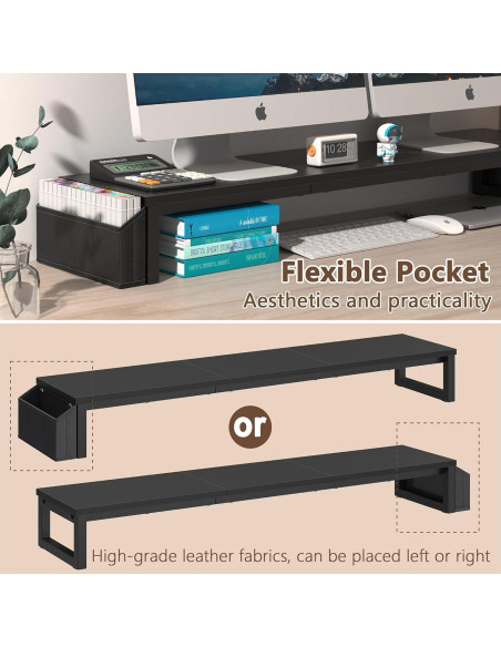 Soporte Elevador para Doble Monitor LAND-VOI 105.4 cm Negro