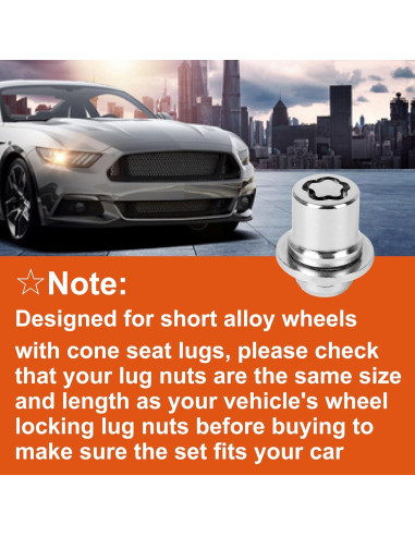 Juego de Tuercas de Bloqueo de Rueda Antirrobo DPHXF M12x1.5