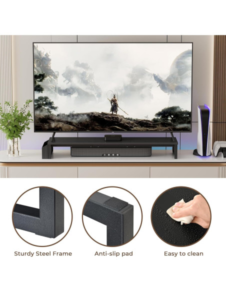 Soporte Elevador para Doble Monitor LAND-VOI 105.4 cm Negro