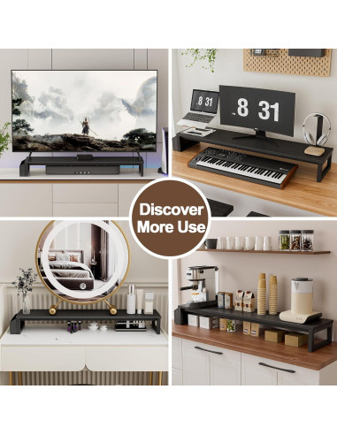 Soporte Elevador para Doble Monitor LAND-VOI 105.4 cm Negro