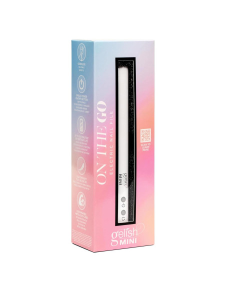 Lima de Uñas Eléctrica Gelish MINI - Portátil, 12 Puntas, 6 Bandas