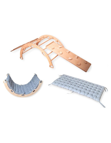 Arco de Escalada Montessori Kidodido con Rampas y Almohada Dino