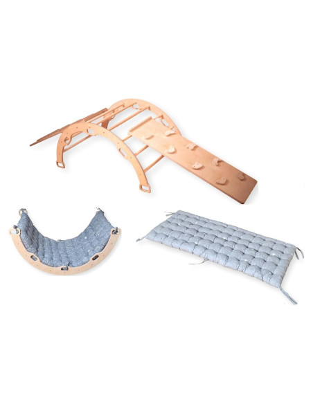 Arco de Escalada Montessori Kidodido con Rampas y Almohada Dino