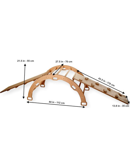 Arco de Escalada Montessori Kidodido con Rampas y Almohada Dino