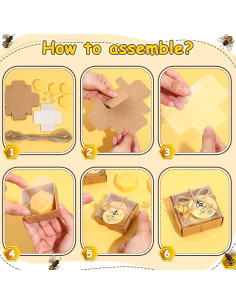 24 Jabones de Panal Dimsile para Baby Shower con Cajas 2