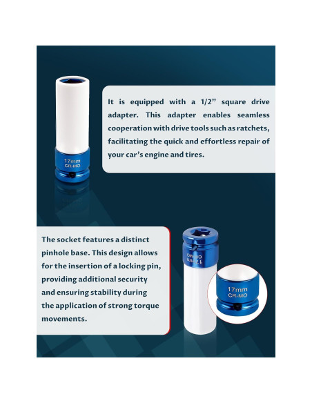 Kit de Eliminación de Bloqueo de Rueda Ntoauto 21 Piezas 12.7mm