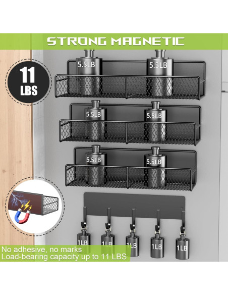 Estantes Magnéticos de Metal DTUQYX - Paquete de 4, 10.16 cm