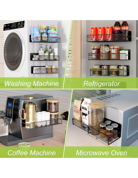 Estantes Magnéticos de Metal DTUQYX - Paquete de 4, 10.16 cm