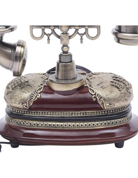 Teléfono Vintage Kreiaoer Disco Rotatorio Decorativo 16x25cm