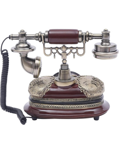 Teléfono Vintage Kreiaoer Disco Rotatorio Decorativo 16x25cm